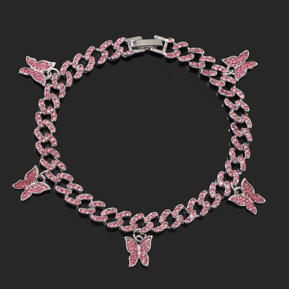 Rhinestone Studded Chain Ankle Bracelet Rhinestone Studded Chain Ankle Bracelet