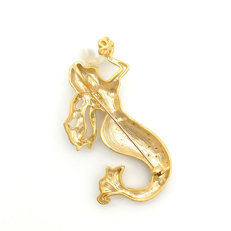 Rhinestone Studded Mermaid Brooch Rhinestone Studded Mermaid Brooch