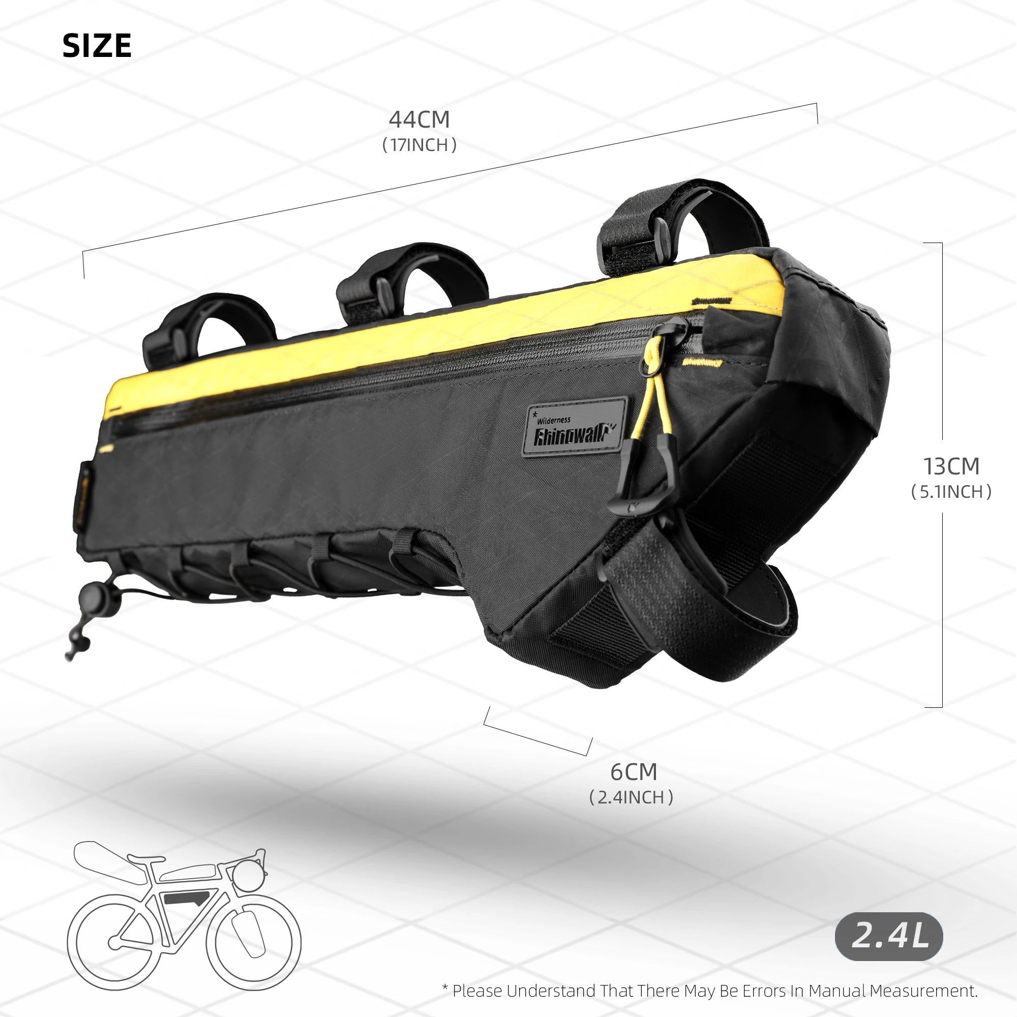 Rhinowalk Bike Frame Bag Water-Resistant Bicycle Triangular Crossbeam Bag For Mtb&Road Gravel Bike With Frame Lengths Rhinowalk Bike Frame Bag Water-Resistant Bicycle Triangular Crossbeam Bag For Mtb&Road Gravel Bike With Frame Lengths