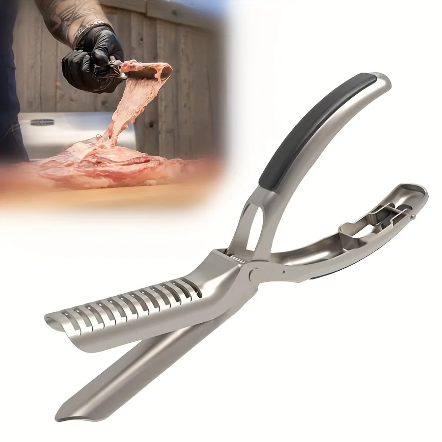 Rib Membrane Removal Tool – Stainless Steel BBQ Rib Skinner with Ergonomic Handle, Meat Preparation, Modern Kitchenware Rib Membrane Removal Tool – Stainless Steel BBQ Rib Skinner with Ergonomic Handle, Meat Preparation, Modern Kitchenware