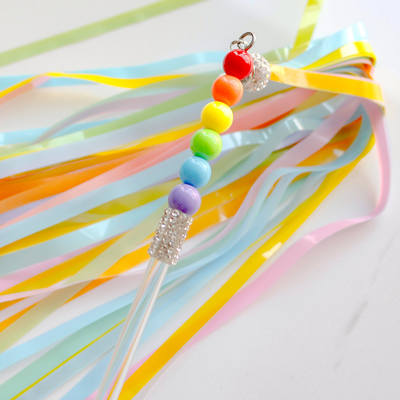 Ribbon Cat Toy with Rainbow Tassel Ribbon Cat Toy with Rainbow Tassel
