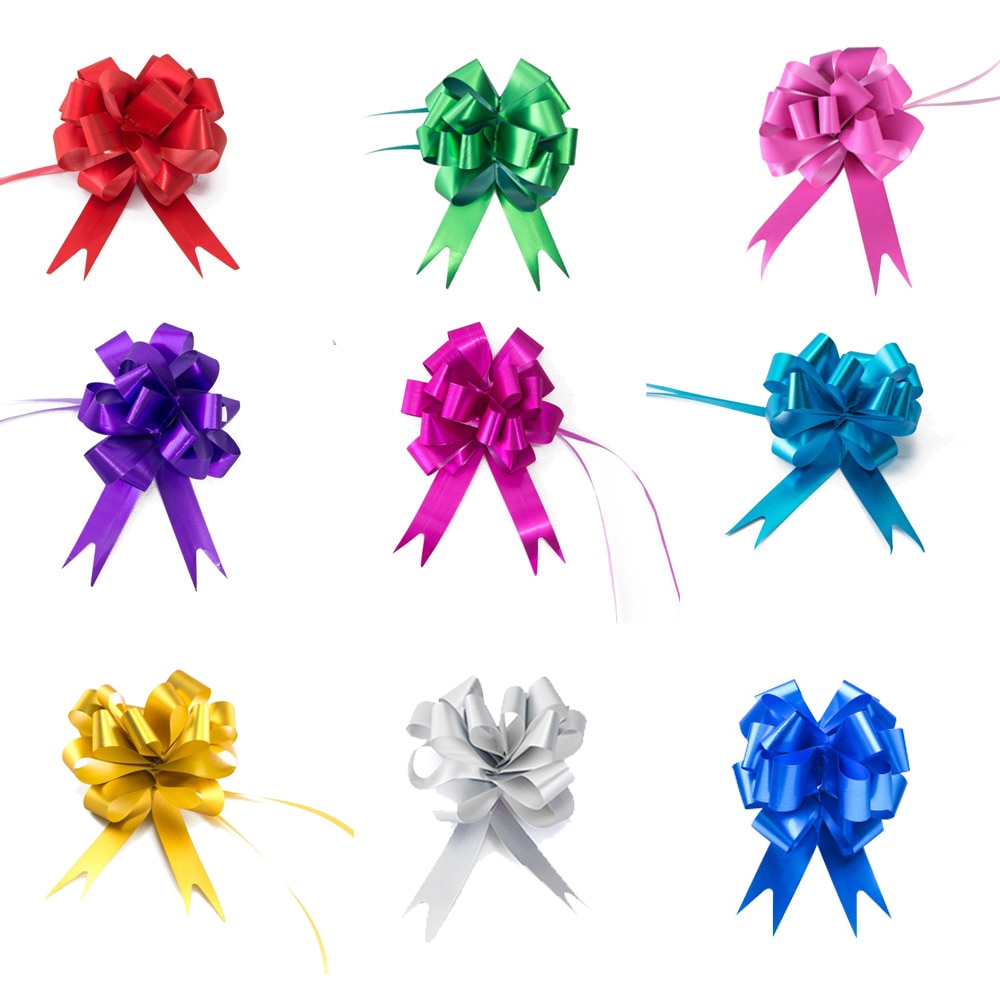 Ribbon Gift Bows Pull Gift Decors (10 Pcs)