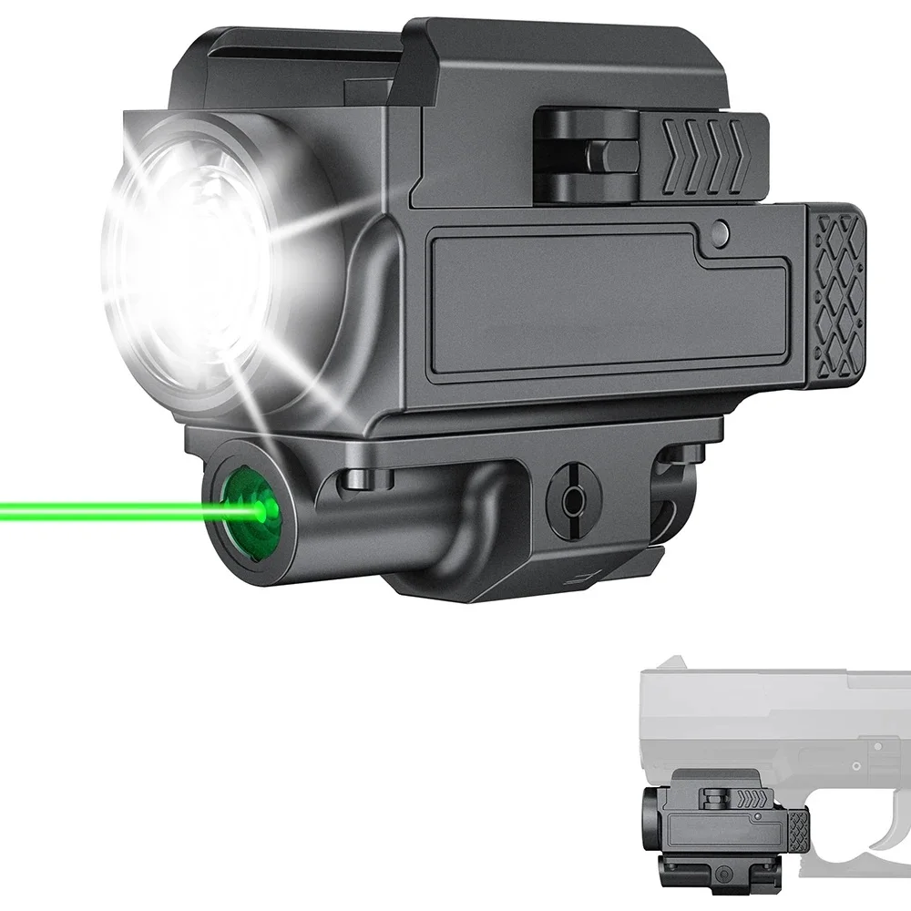 Richfire Green Laser and Flashlight Combo 800 Lumens Weapon Gun Light Compact USB Rechargeable Quick Release Gun Torch Richfire Green Laser and Flashlight Combo 800 Lumens Weapon Gun Light Compact USB Rechargeable Quick Release Gun Torch