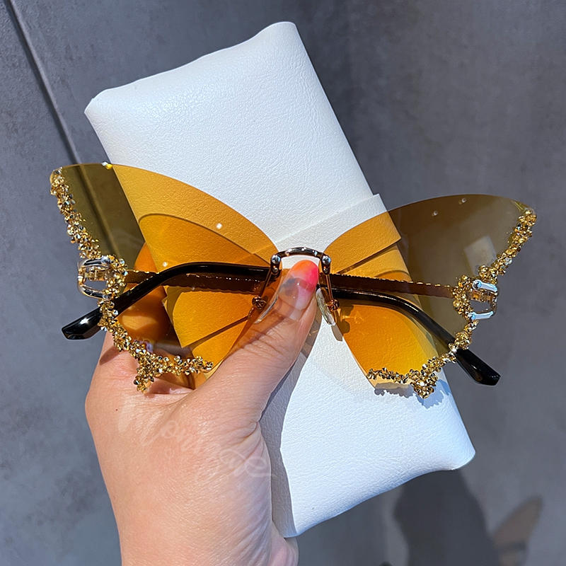 Rimless Butterfly Shape Sunglasses Rimless Butterfly Shape Sunglasses