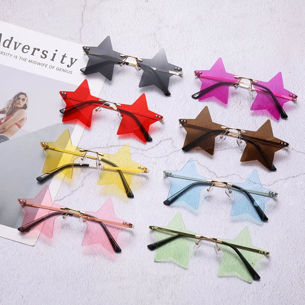 Rimless Star Shaped Sunglasses