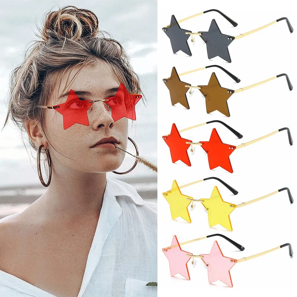 Rimless Star Shaped Sunglasses
