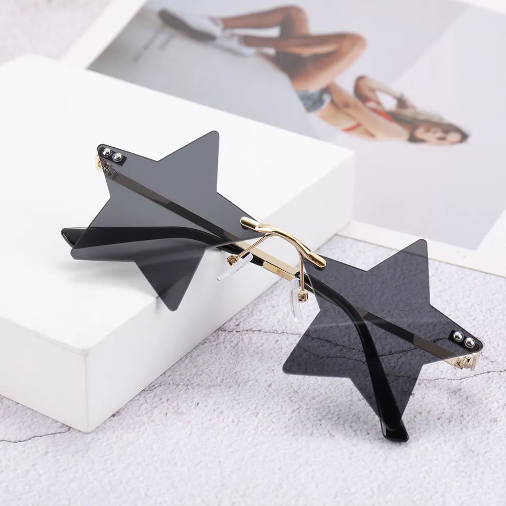 Rimless Star Shaped Sunglasses
