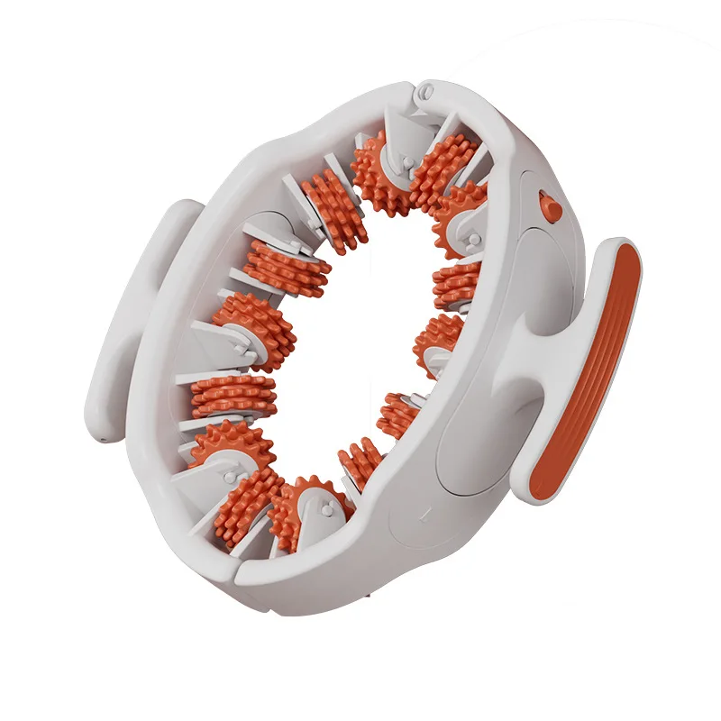 Ring Leg Massager with 14 Soft Rubber Rollers for Full Body Neck Shoulder Abdominal Anti Cellulite Slimming Muscle