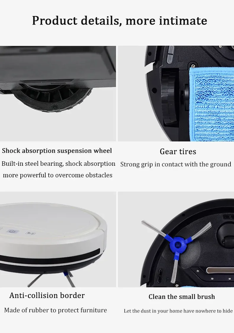 Robot Vacuum Cleaner 2500PA Smart Remote Control Wireless AutoRecharge Floor Sweeping Cleaning appliance Vacuum Cleaner Robot Vacuum Cleaner 2500PA Smart Remote Control Wireless AutoRecharge Floor Sweeping Cleaning appliance Vacuum Cleaner