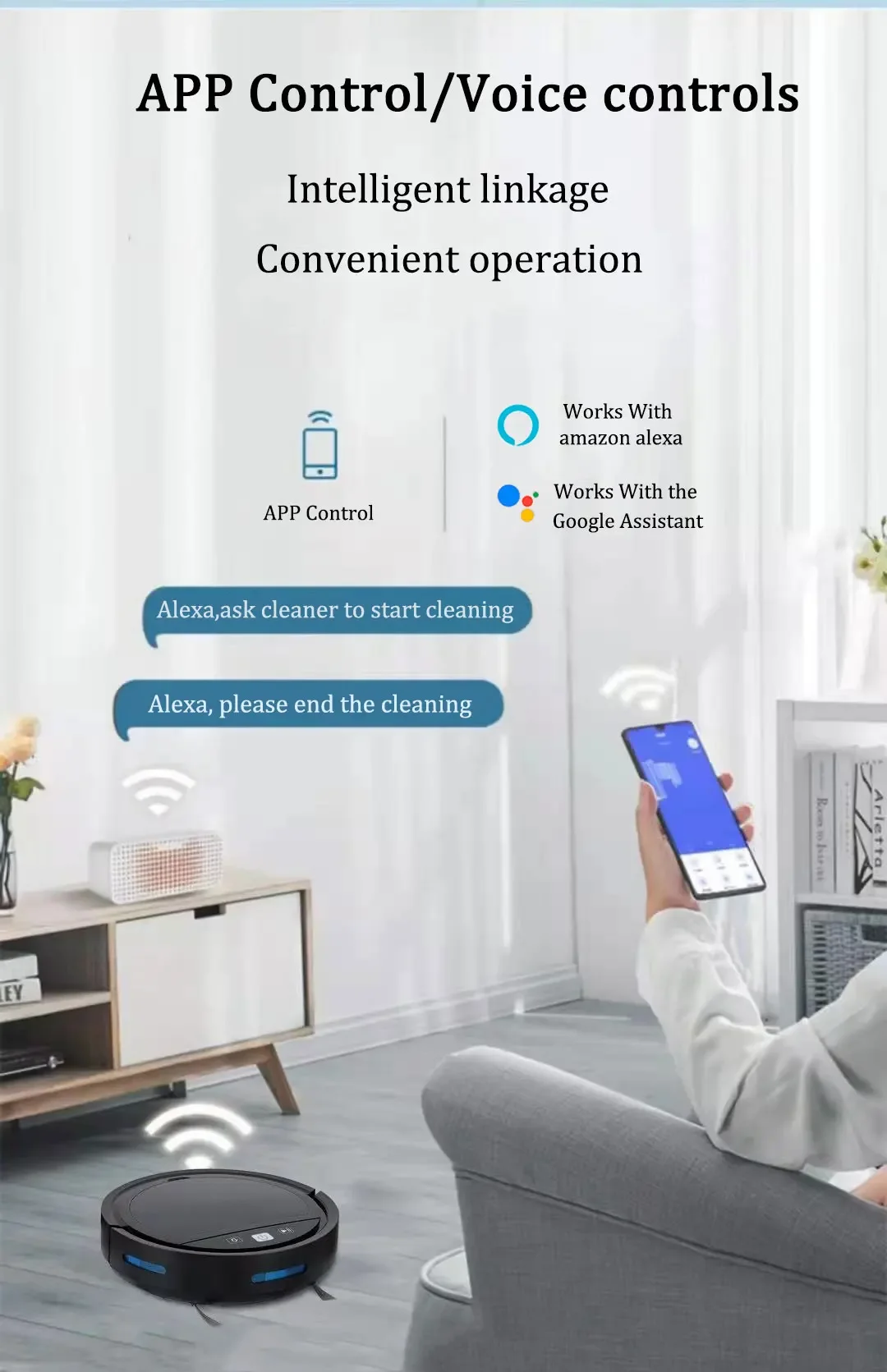 Robot Vacuum Cleaner 2500PA Smart Remote Control Wireless AutoRecharge Floor Sweeping Cleaning appliance Vacuum Cleaner Robot Vacuum Cleaner 2500PA Smart Remote Control Wireless AutoRecharge Floor Sweeping Cleaning appliance Vacuum Cleaner