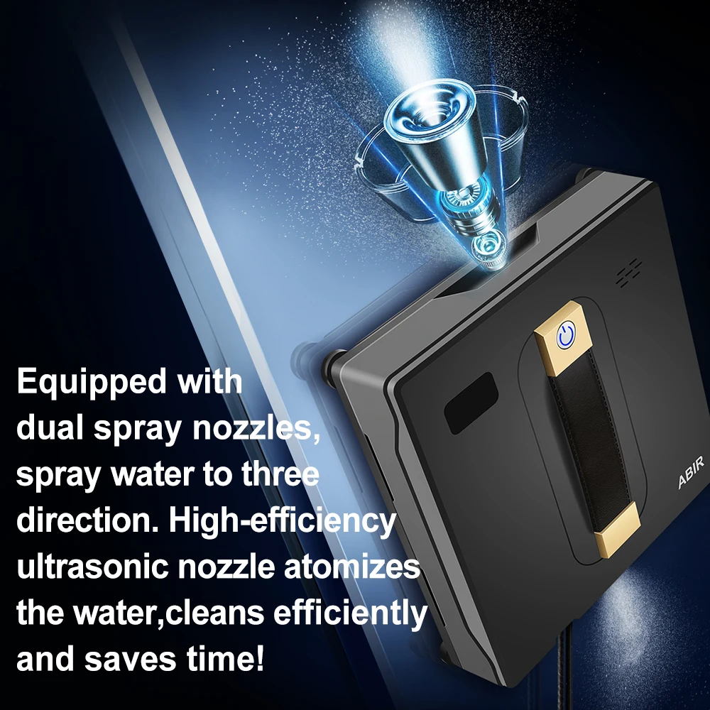 Robot Window Vacuum Cleaner,Dual Water Spray,Laser Sensor,Smart Home Glass Wall Wet Dry Cleaning ,APP&Remote Control