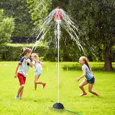 Rocket Sprinkler Spinning Flying Children's Outdoor Water Playing Toy Fun Interaction In Garden Lawn Watering Toys Rocket Sprinkler Spinning Flying Children's Outdoor Water Playing Toy Fun Interaction In Garden Lawn Watering Toys