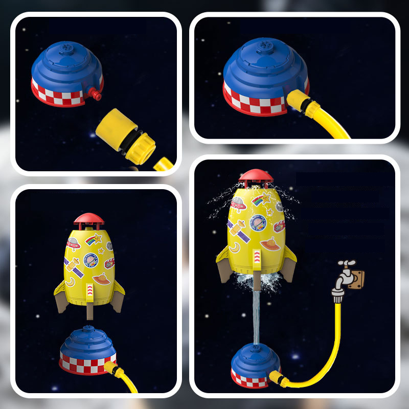 Rocket Sprinkler Spinning Flying Children's Outdoor Water Playing Toy Fun Interaction In Garden Lawn Watering Toys Rocket Sprinkler Spinning Flying Children's Outdoor Water Playing Toy Fun Interaction In Garden Lawn Watering Toys