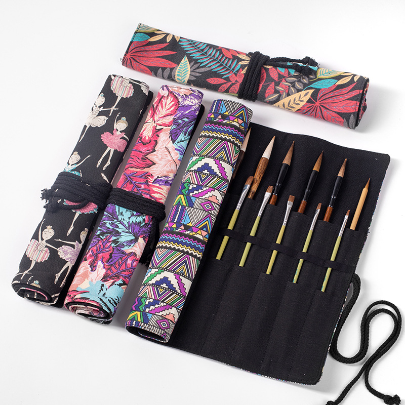 Roll Up Pencil Case 20 Holes Pen Bag