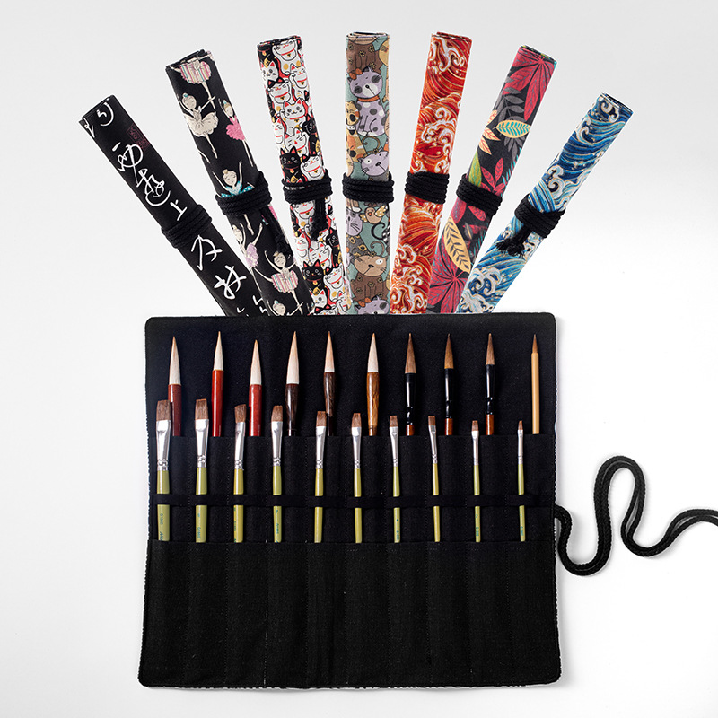 Roll Up Pencil Case 20 Holes Pen Bag