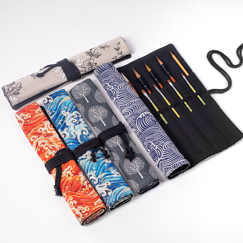 Roll Up Pencil Case 20 Holes Pen Bag