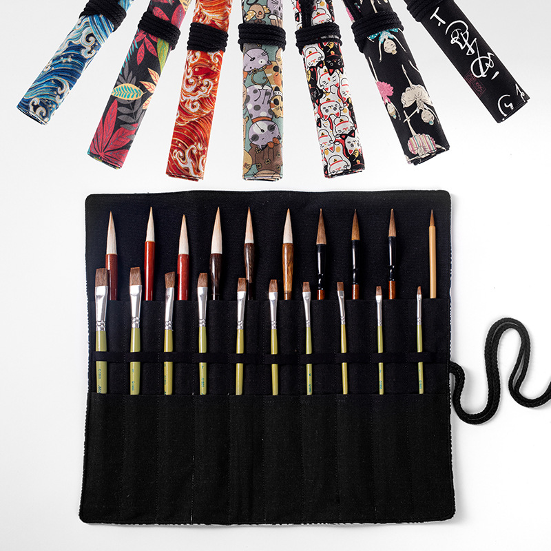 Roll Up Pencil Case 20 Holes Pen Bag