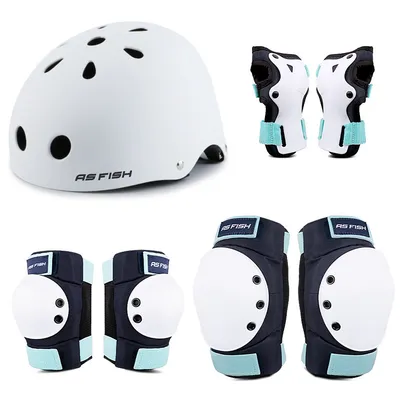 Roller Skating Protector Helmet for Teenage Adults Outdoor Cycling Rock Climbing Kneepads Elbow Pad Hand Head