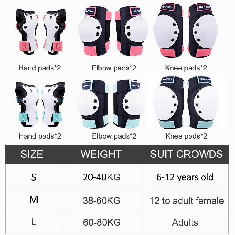 Roller Skating Protector Helmet for Teenage Adults Outdoor Cycling Rock Climbing Kneepads Elbow Pad Hand Head