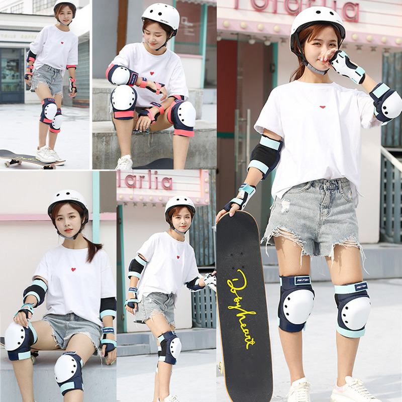 Roller Skating Protector Helmet for Teenage Adults Outdoor Cycling Rock Climbing Kneepads Elbow Pad Hand Head