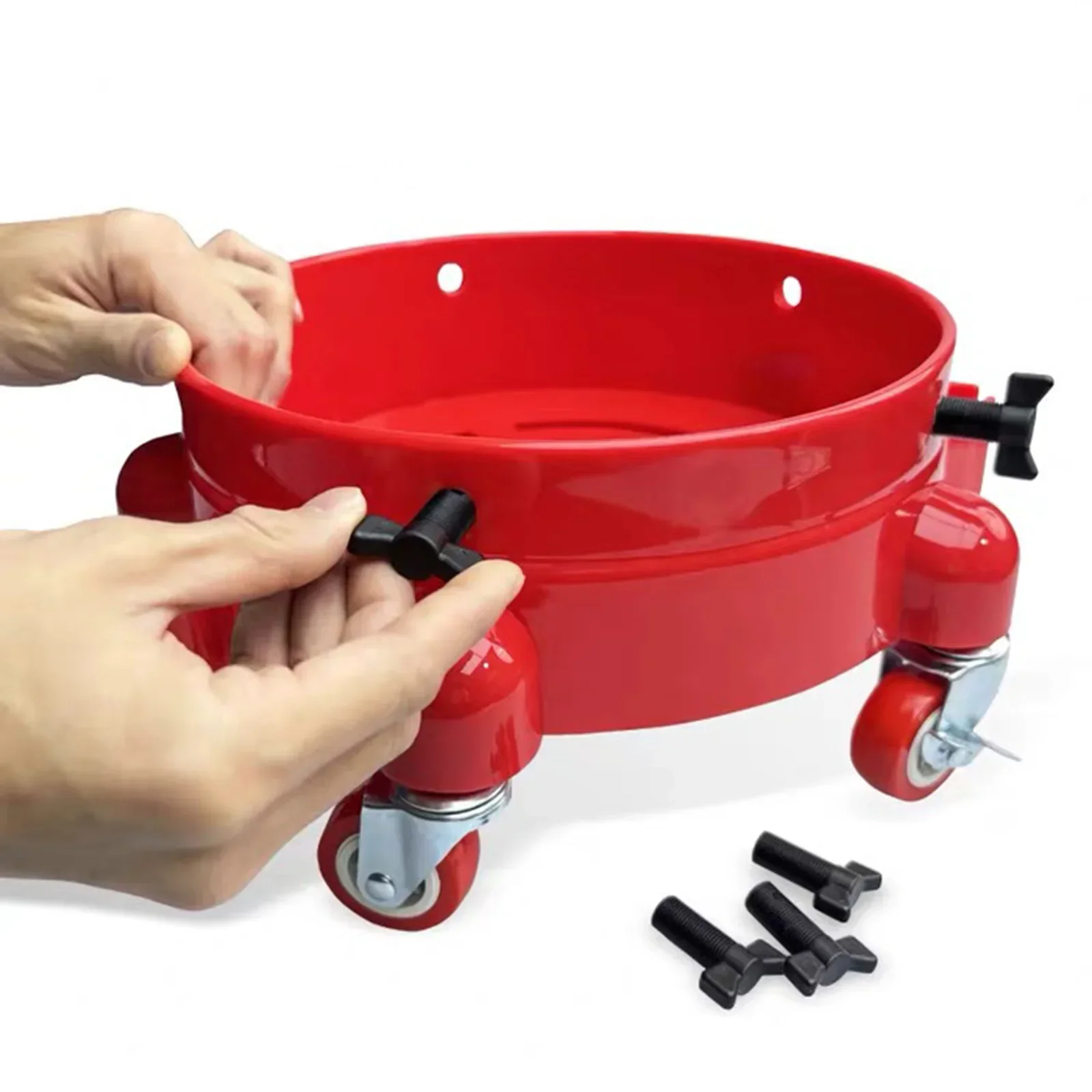 Rolling Bucket Dolly 360° Swivel Bucket Roller Removable Truck with Wheels Storage Tray Heavy Duty Car Wash Tools