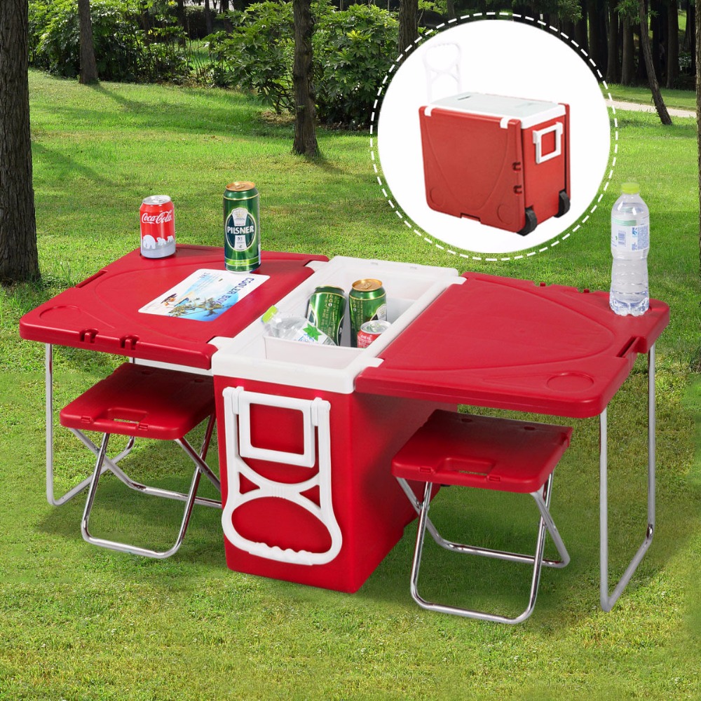 Rolling Cooler with Built-in Picnic Table Rolling Cooler with Built-in Picnic Table