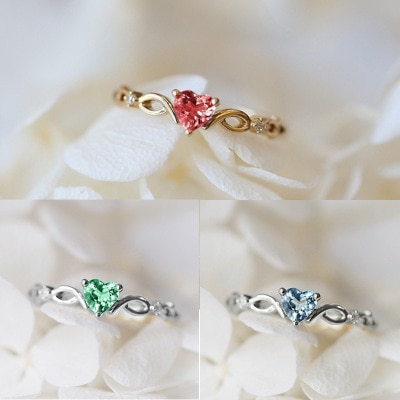 Romantic Simple Heart Ring with Stone Romantic Simple Heart Ring with Stone