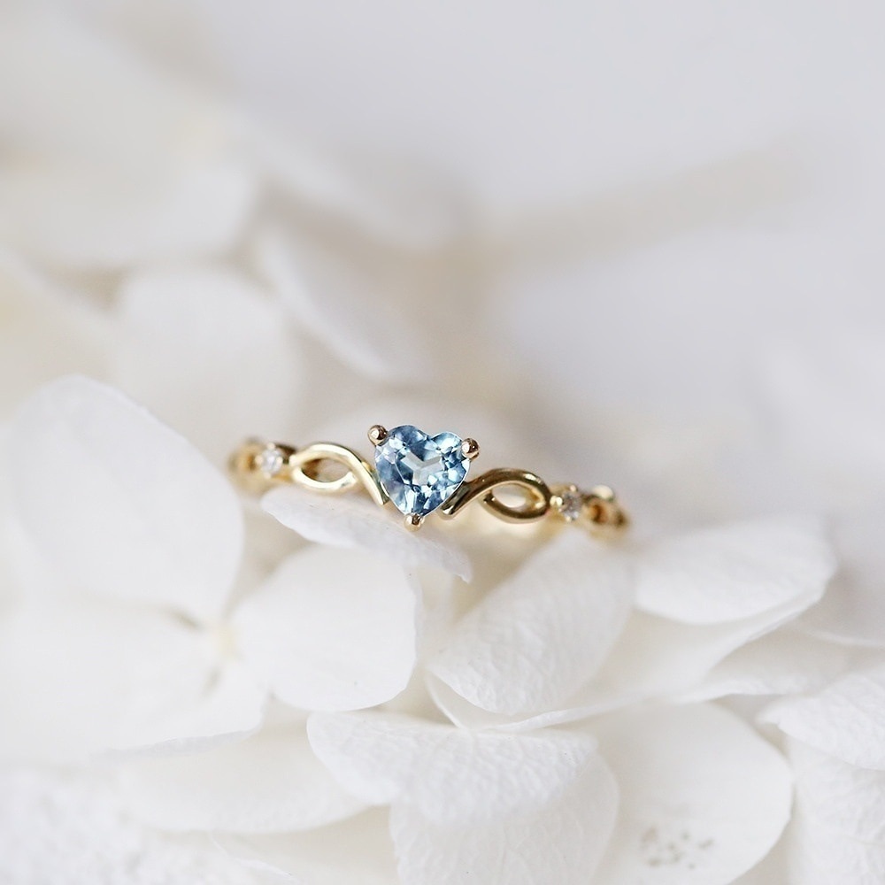 Romantic Simple Heart Ring with Stone Romantic Simple Heart Ring with Stone