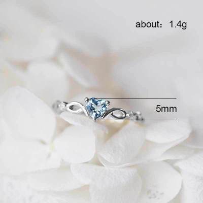 Romantic Simple Heart Ring with Stone Romantic Simple Heart Ring with Stone