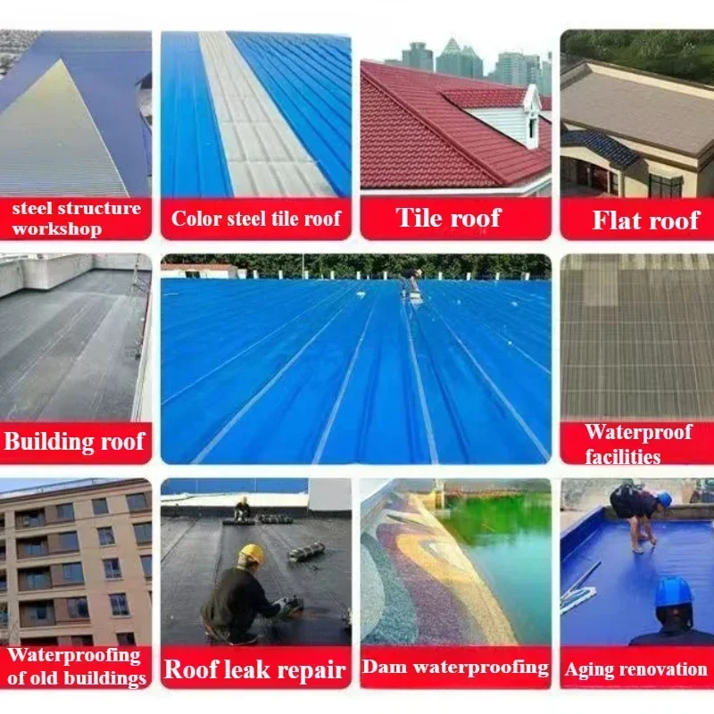 Roof Tile Crack Butyl Repair Tool Roof Qaterproof Tape Self-Adhesive Aluminum Foil Waterproof Sealing Tape