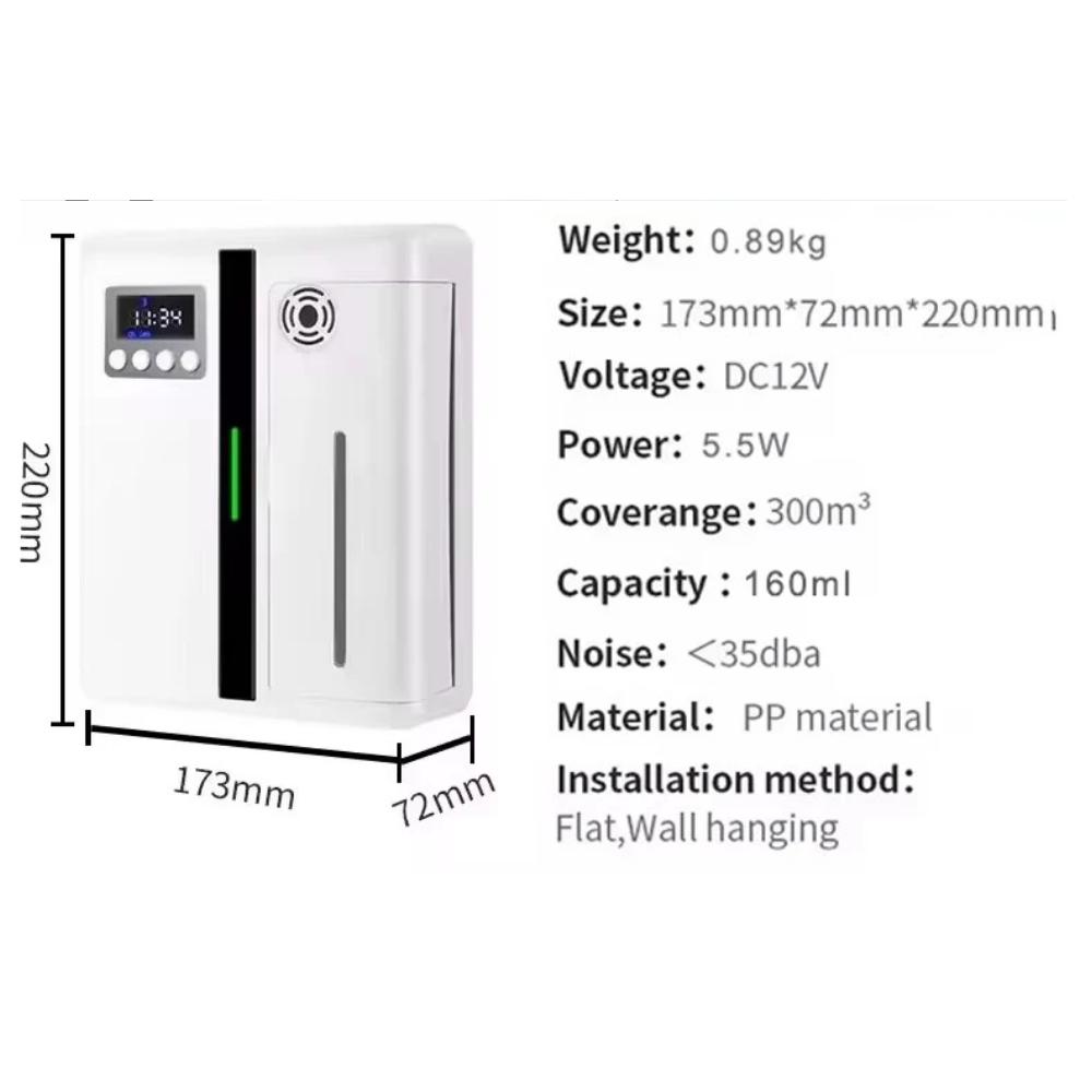 Room Fragrance Diffuser Wall Mounted Hotel Air Freshener Bluetooth Essential Oils Diffuser Built-in Fan Electric Smell Room Fragrance Diffuser Wall Mounted Hotel Air Freshener Bluetooth Essential Oils Diffuser Built-in Fan Electric Smell