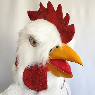 Rooster Mask Chicken Mask Halloween Novelty Costume Party Latex Animal Head Face Rooster Cosplay Props Carnival Accessor Rooster Mask Chicken Mask Halloween Novelty Costume Party Latex Animal Head Face Rooster Cosplay Props Carnival Accessor
