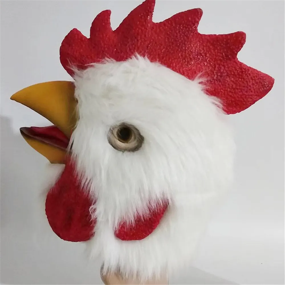 Rooster Mask Chicken Mask Halloween Novelty Costume Party Latex Animal Head Face Rooster Cosplay Props Carnival Accessor Rooster Mask Chicken Mask Halloween Novelty Costume Party Latex Animal Head Face Rooster Cosplay Props Carnival Accessor