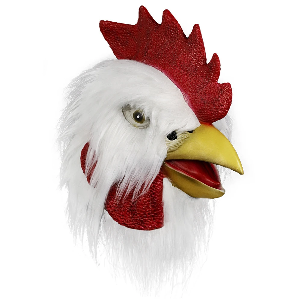 Rooster Mask Chicken Mask Halloween Novelty Costume Party Latex Animal Head Face Rooster Cosplay Props Carnival Accessor Rooster Mask Chicken Mask Halloween Novelty Costume Party Latex Animal Head Face Rooster Cosplay Props Carnival Accessor