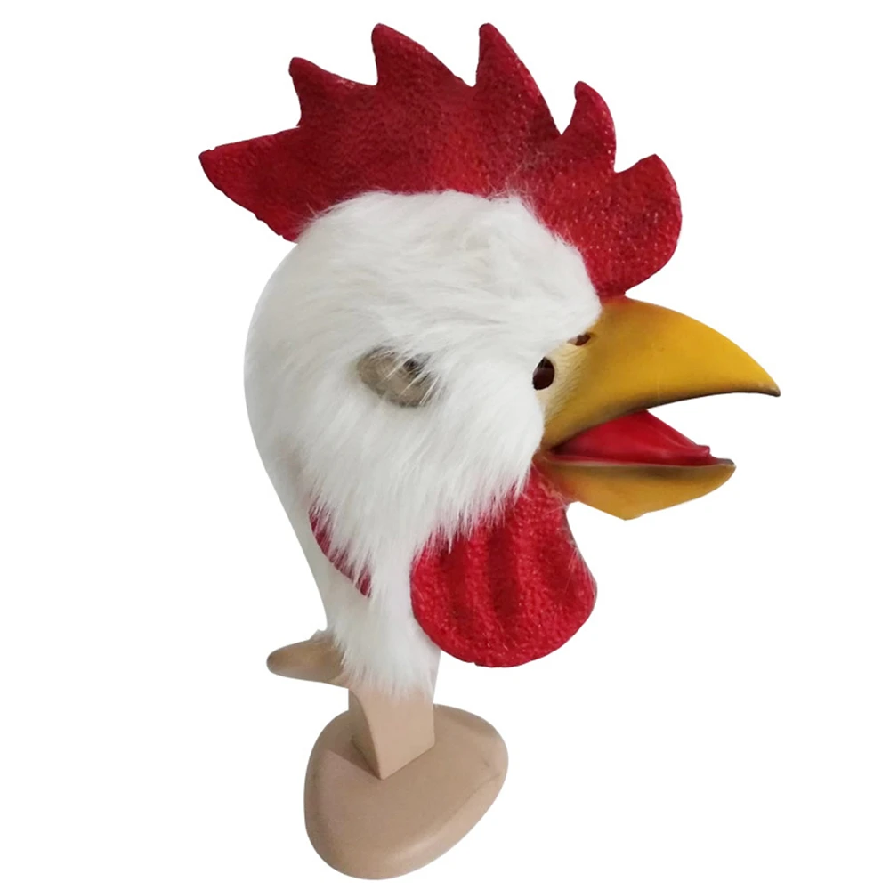 Rooster Mask Chicken Mask Halloween Novelty Costume Party Latex Animal Head Face Rooster Cosplay Props Carnival Accessor Rooster Mask Chicken Mask Halloween Novelty Costume Party Latex Animal Head Face Rooster Cosplay Props Carnival Accessor