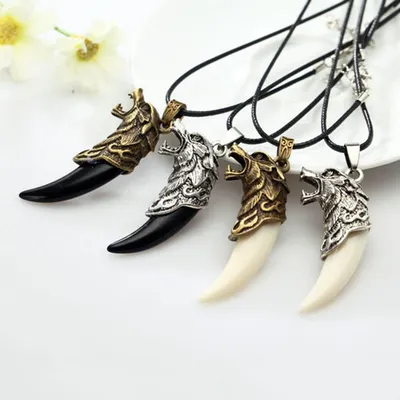Rope Chain Wolf Fang Necklace Rope Chain Wolf Fang Necklace