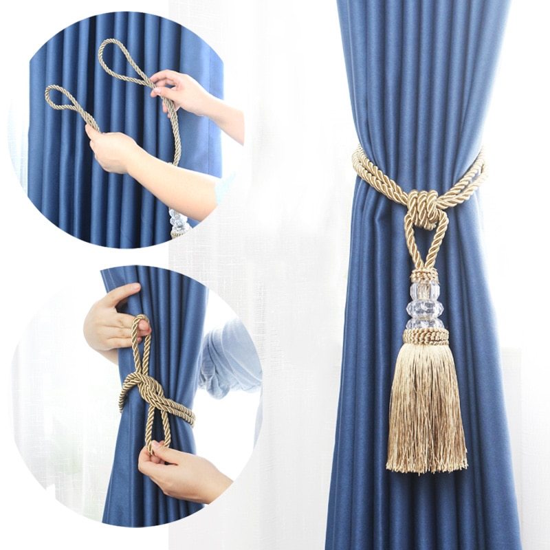 Rope Curtain Tie Backs with Tassel Rope Curtain Tie Backs with Tassel