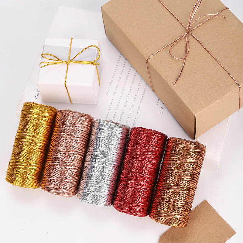 Rope Gold Silver Cord Gift Packaging String For Jewelry Making Lanyard Thread Cord DIY Bracelet Christmas Home Decor Rope Gold Silver Cord Gift Packaging String For Jewelry Making Lanyard Thread Cord DIY Bracelet Christmas Home Decor