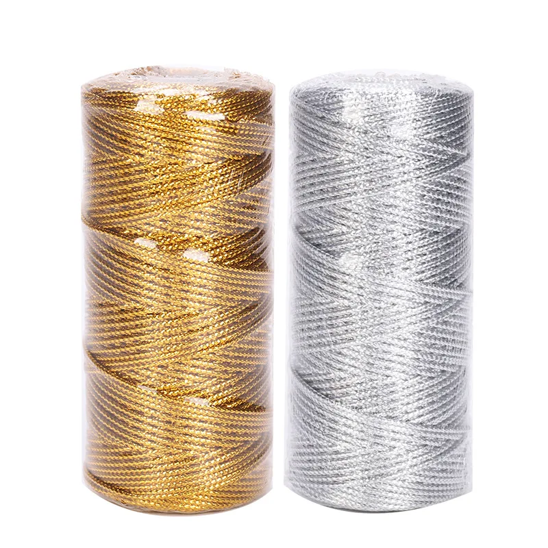 Rope Gold Silver Cord Gift Packaging String For Jewelry Making Lanyard Thread Cord DIY Bracelet Christmas Home Decor Rope Gold Silver Cord Gift Packaging String For Jewelry Making Lanyard Thread Cord DIY Bracelet Christmas Home Decor
