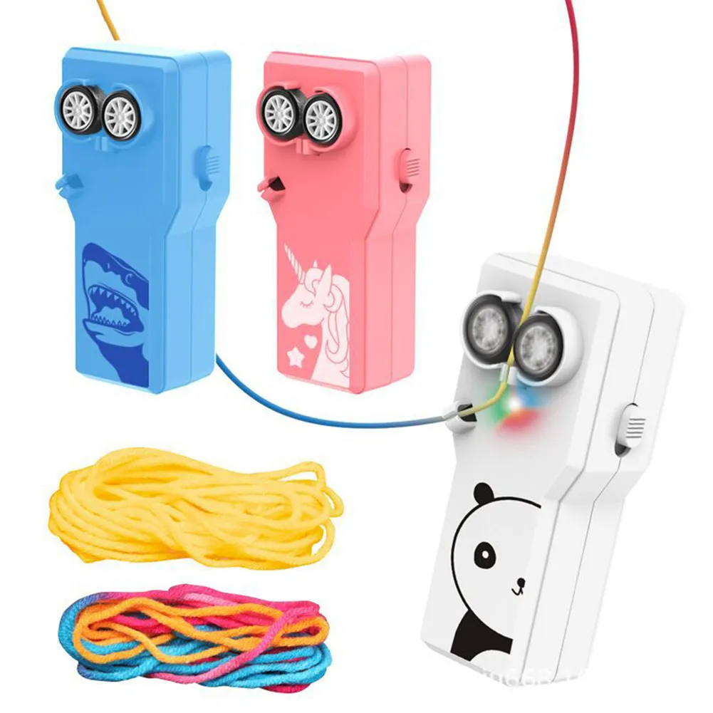 Rope Launcher Propeller With Rope String Controller Handheld Shooter Thruster Electric Toys For Children