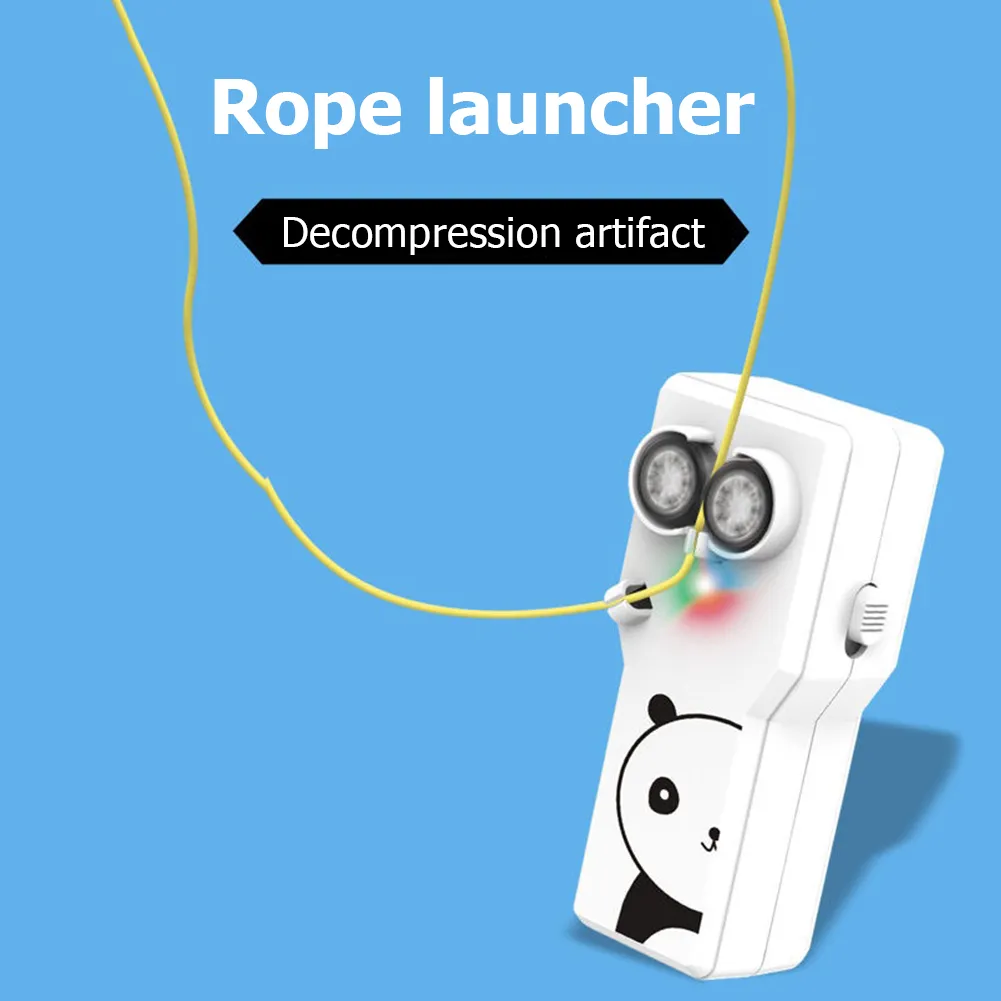 Rope Launcher Propeller With Rope String Controller Handheld Shooter Thruster Electric Toys For Children Rope Launcher Propeller With Rope String Controller Handheld Shooter Thruster Electric Toys For Children