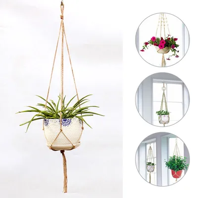 Rope Plant Hanger Handmade Braided Hemp Rope Plant Hanger Handmade Braided Hemp