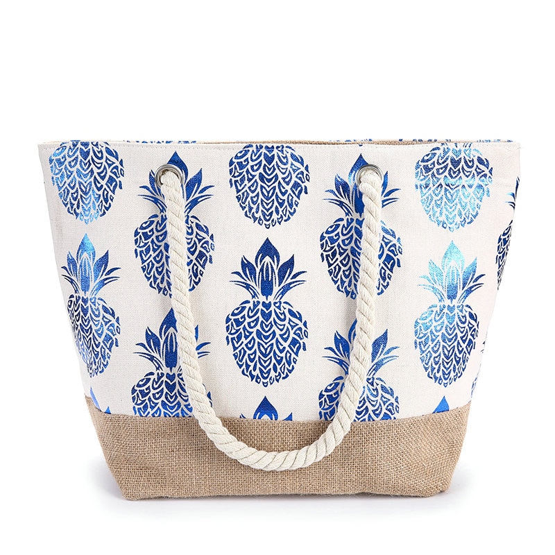 Rope Strap Canvas Beach Tote