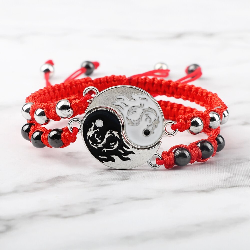 Rope Yin Yang Matching Bracelets (2pcs) Rope Yin Yang Matching Bracelets (2pcs)