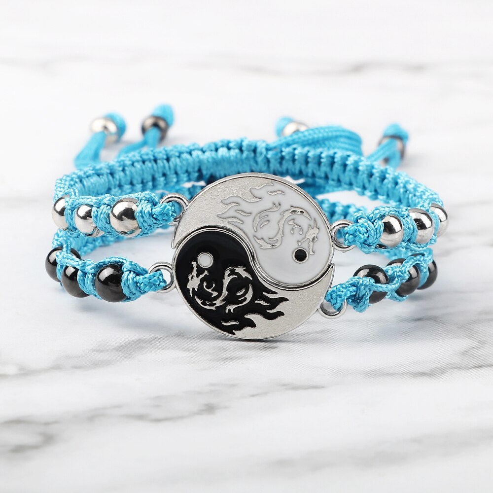Rope Yin Yang Matching Bracelets (2pcs) Rope Yin Yang Matching Bracelets (2pcs)