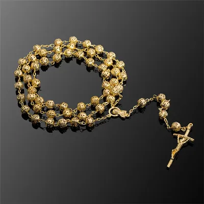 Rosary Beads Round Necklace Rosary Beads Round Necklace
