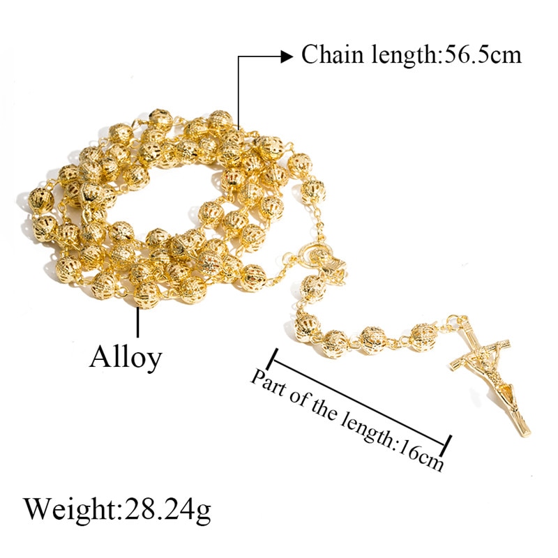 Rosary Beads Round Necklace Rosary Beads Round Necklace