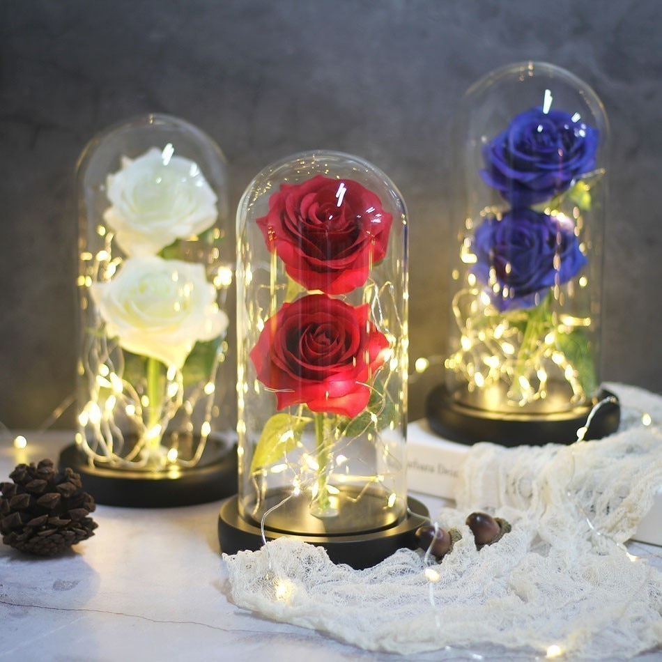 Rose In A Glass Artificial Flowers