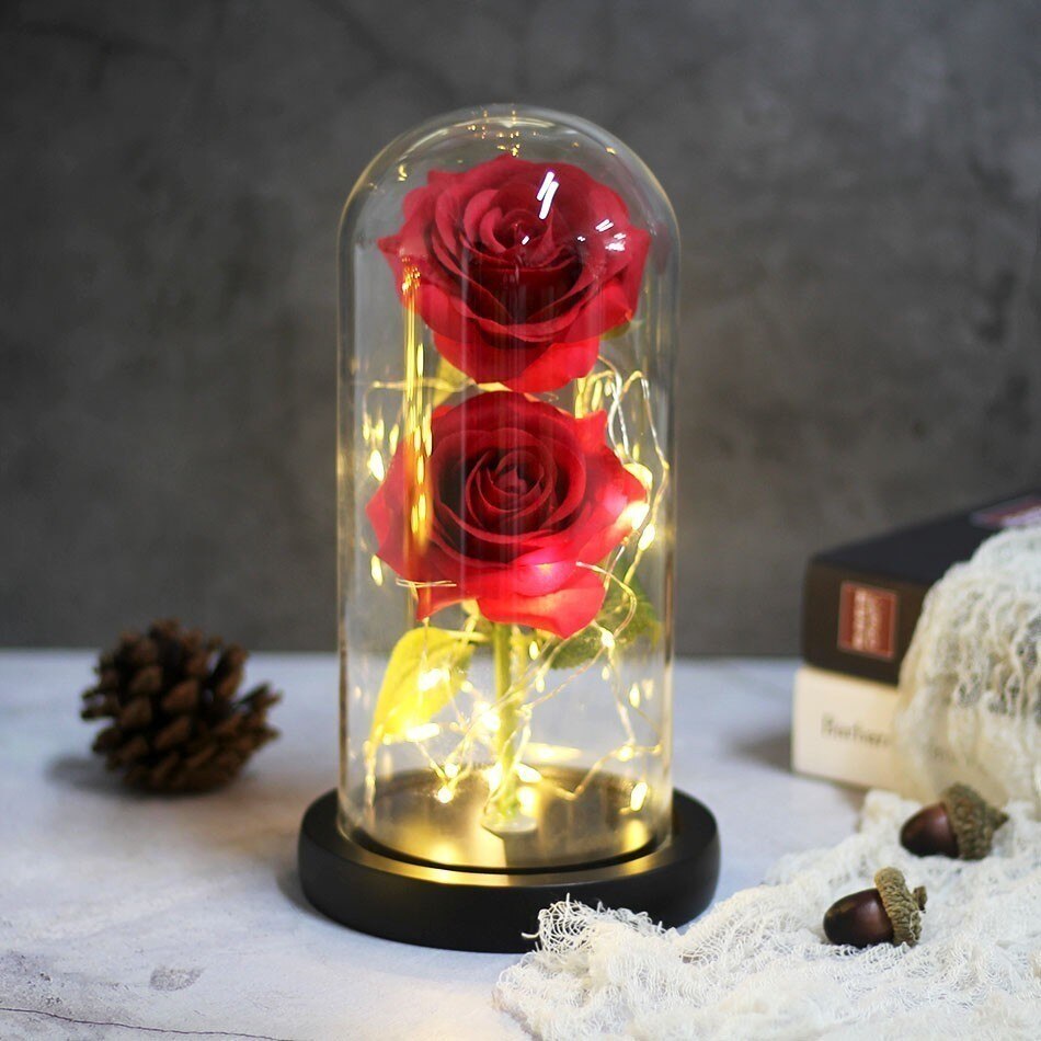 Rose In A Glass Artificial Flowers Rose In A Glass Artificial Flowers