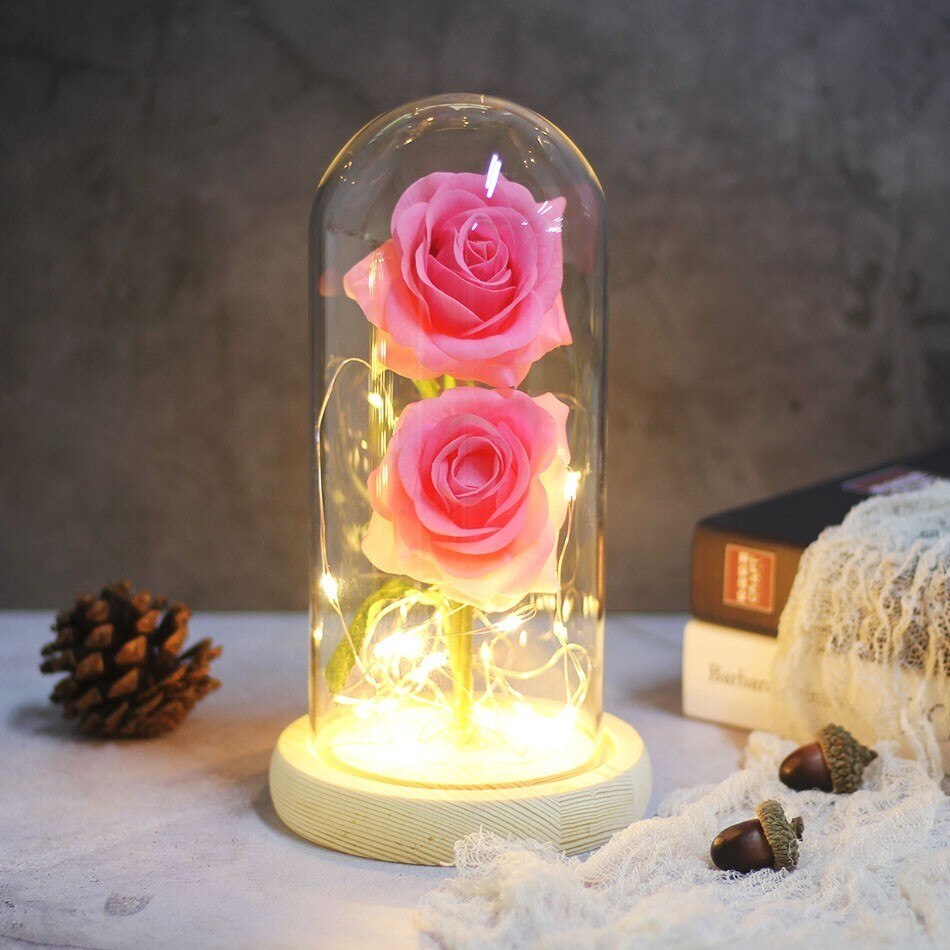 Rose In A Glass Artificial Flowers Rose In A Glass Artificial Flowers